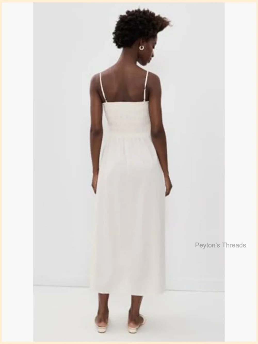 Pistola Women's Bianca Shirred Bodice Dress - Square Neck, Midi Length - Picture 3 of 6